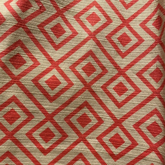 Ann Taylor Geometric Coral & Beige Pencil Skirt - Size 8 EUC fully lined - Picture 2 of 5